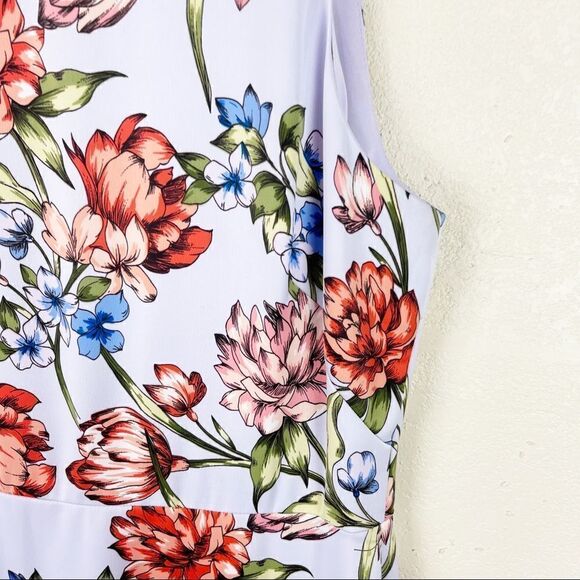 Maggy London Floral Sleeveless Midi Dress Size 2 - Picture 4 of 9